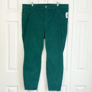 NWT Old Navy Ocean Green Corduroy High-Rise Rockstar Skinny Pants 20